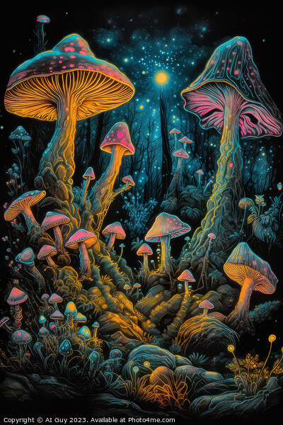 Mushroom Land Picture Board by Craig Doogan Digital Art