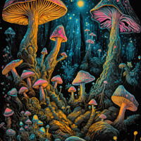 Buy canvas prints of Mushroom Land by Craig Doogan Digital Art