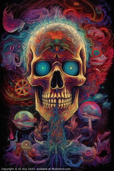 Visionary Skull Picture Board by Craig Doogan Digital Art
