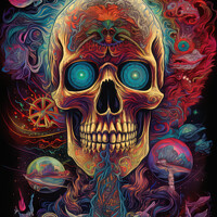 Buy canvas prints of Visionary Skull by Craig Doogan Digital Art