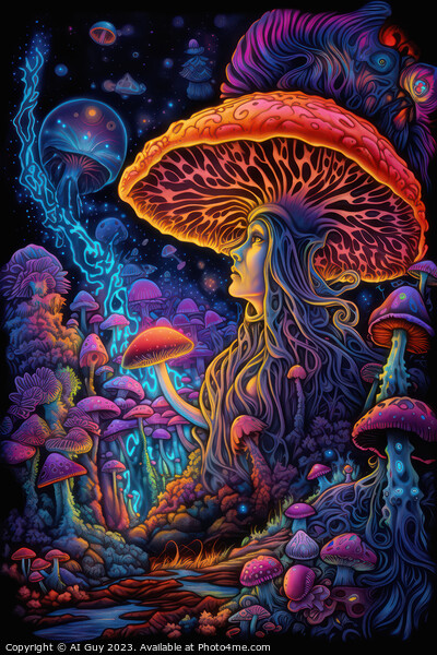 Mushroom Godess Picture Board by Craig Doogan Digital Art