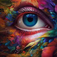 Buy canvas prints of Abstract Colourful Eye Macro by Craig Doogan Digital Art
