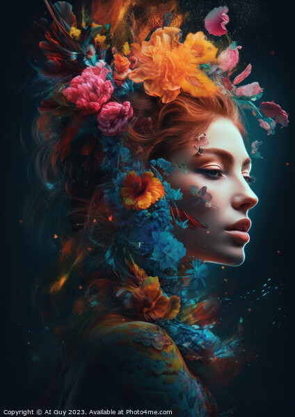 Fantasy Colour Portrait Picture Board by Craig Doogan Digital Art