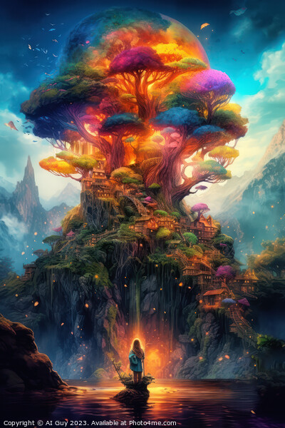 Fantasy Colourful Land Picture Board by Craig Doogan Digital Art