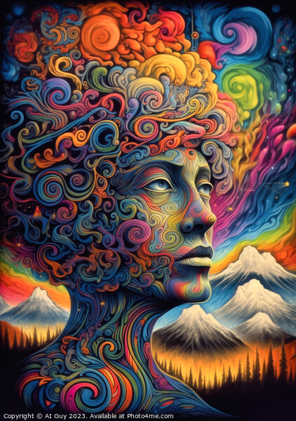 Trippy Acid Art Picture Board by Craig Doogan Digital Art