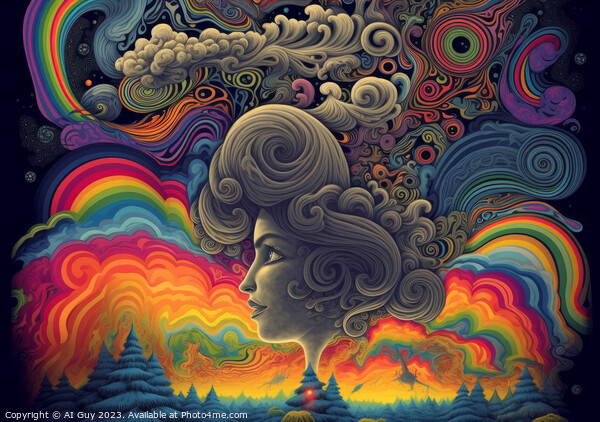 Psychedelia Dreamer Picture Board by Craig Doogan Digital Art