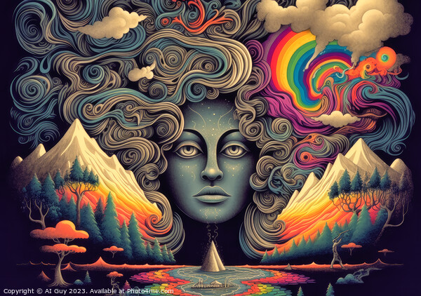 Trippy Acid Visions Picture Board by Craig Doogan Digital Art