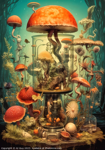 Mushroom Art Picture Board by Craig Doogan Digital Art