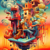 Buy canvas prints of Abstract Fantasy Land by Craig Doogan Digital Art