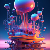 Buy canvas prints of Abstract Liquid Render by Craig Doogan Digital Art
