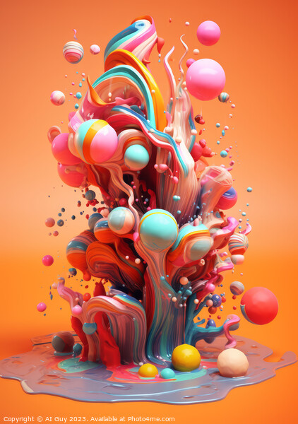 Liquid Art Picture Board by Craig Doogan Digital Art