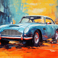 Buy canvas prints of Aston Martin DB5 Digital Painting by Craig Doogan Digital Art