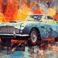Buy canvas prints of Aston Martin DB5 Digital Painting by Craig Doogan Digital Art