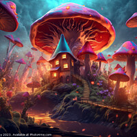 Buy canvas prints of Magical Mushroom House by Craig Doogan Digital Art
