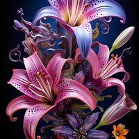 Buy canvas prints of Colourful Bouquet Flower Digital Painting by Craig Doogan Digital Art