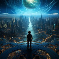 Buy canvas prints of Alien City Poster Art by Craig Doogan Digital Art