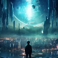 Buy canvas prints of Alien Futuristic City by Craig Doogan Digital Art