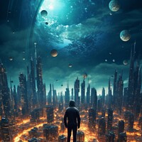 Buy canvas prints of Alien City Explorer by Craig Doogan Digital Art