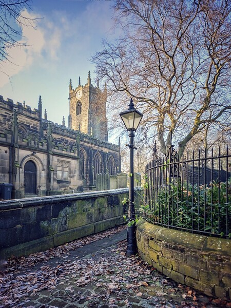 Winter Morning at St Mary's Church  Picture Board by Peter Lewis