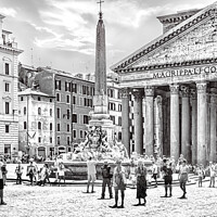 Buy canvas prints of View of the Pantheon at Piazza della Rotonda by Stefano Senise