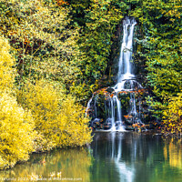 Buy canvas prints of Autumnal Waterfall Splendour by Steve Grundy