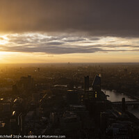Buy canvas prints of Bright Sunset over London and The River Thames by Andy Critchfield