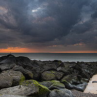Buy canvas prints of Sea side rock and storms by robert walkley