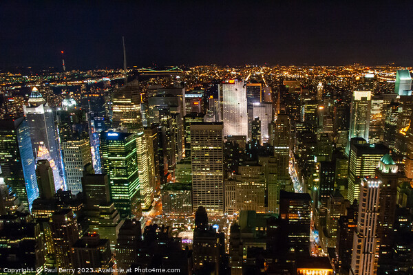 New York City night time Picture Board by Paul Berry