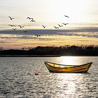 Buy canvas prints of Serene Sunset on Lake Erie by Irene Penhale