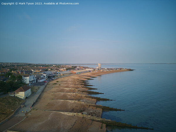 Aerial View Whitstable Harbour & Beach Picture Board by Mark Tyson