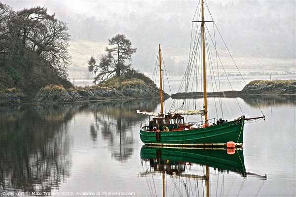 Boat near Ballachulish, Scotland Picture Board by Mike Travers