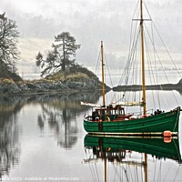 Buy canvas prints of Boat near Ballachulish, Scotland by Mike Travers