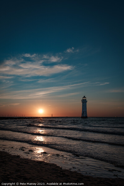 Perch Rock Sunset Picture Board by Pete Mainey