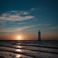 Buy canvas prints of Perch Rock Sunset by Pete Mainey