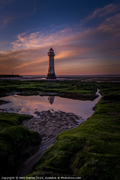 Perch Rock Sunset Picture Board by Pete Mainey