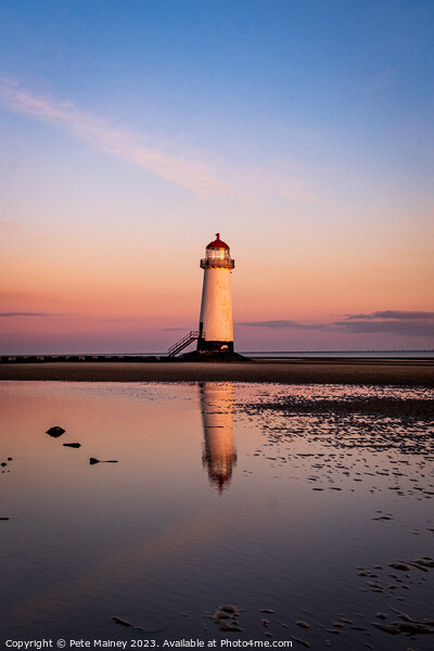 Point Of Ayr Lighthouse Picture Board by Pete Mainey