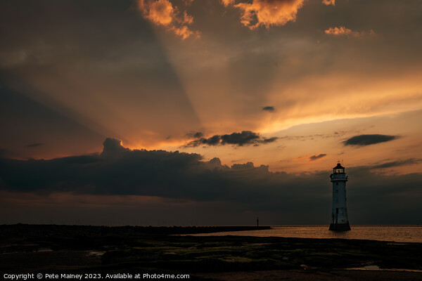 Sunset at Perch Rock Picture Board by Pete Mainey