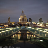 Buy canvas prints of Millennium Bridge, London by Pete Mainey
