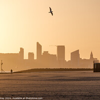 Buy canvas prints of Sunrise over Liverpool by Pete Mainey