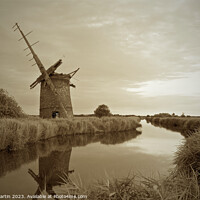 Buy canvas prints of Brograve mill on the Norfolk Broads. by David Martin