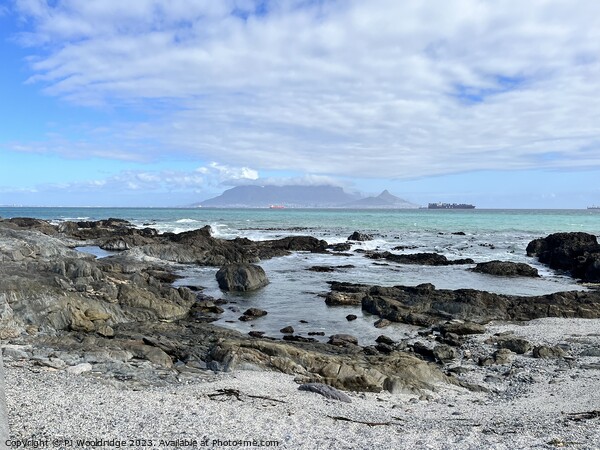 Table Mountain from Bloubergstrand At the Rocks Picture Board by PT Ridge