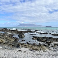 Buy canvas prints of Table Mountain from Bloubergstrand At the Rocks by PT Ridge