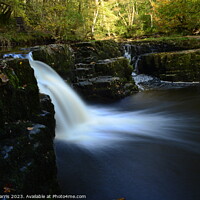 Buy canvas prints of Bannu Brychniog Brecon Beacons Waterfall by David Harris