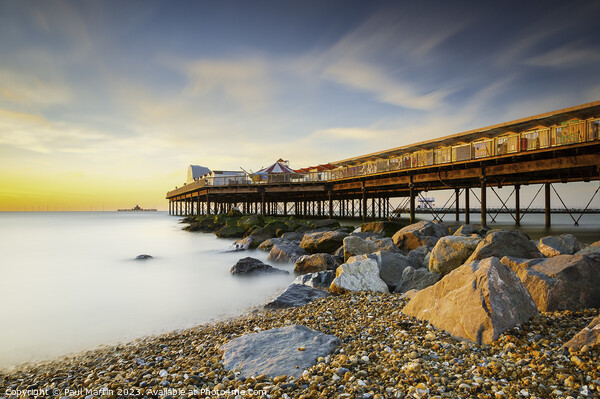 Herne Bay Pier Sunset Picture Board by Paul Martin