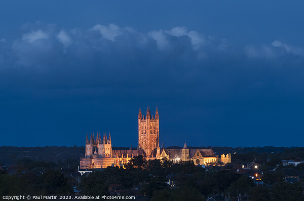 Canterbury Cathedral at Blue Hour  Picture Board by Paul Martin