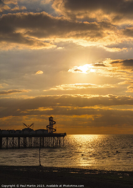 A Golden Herne Bay Sunset Picture Board by Paul Martin