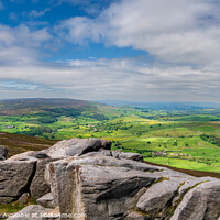 Buy canvas prints of Panoramic view from Simon's Seat by Paul Grubb