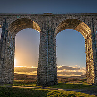 Buy canvas prints of Ribblehead Viaduct Sunset by Paul Grubb