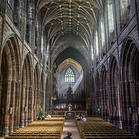 Buy canvas prints of Chester Cathedral Sunbeam by Paul Grubb