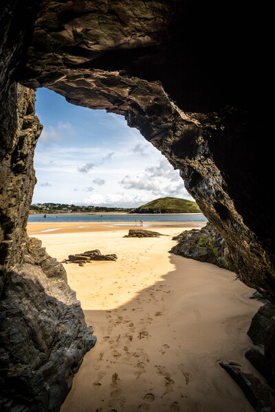 Cornish Cave View Picture Board by Paul Grubb